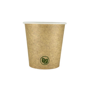 Kubek papierowy 0% plastiku - kraft - 100 ml - 50 szt.