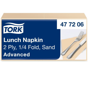Serwetki lunchowe Tork 477206 - piaskowe - 32,8 cm - 200 szt.
