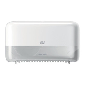 Dozownik Tork OptiServe 558040 do 2 rolek papieru toaletowego bez gilzy - biały - system T7