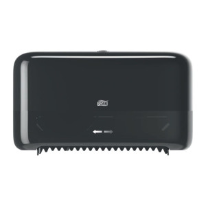 Dozownik Tork OptiServe 558048 do 2 rolek papieru toaletowego bez gilzy - czarny - system T7