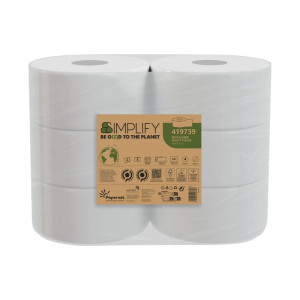 Papier toaletowy Papernet 419739 - mini jumbo - 170 m - 6 rolek