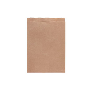 Torebki na pieczywo - fałdowe papierowe - brązowe - 15 x 10 x 6 cm - 1000 szt.