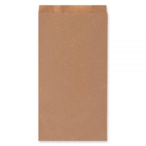 Torebki na pieczywo - fałdowe papierowe - brązowe - 28 x 15 x 6,5 cm - 1000 szt.