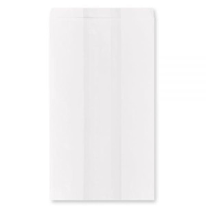 Torebki na pieczywo - fałdowe papierowe - białe - 27 x 15 x 9 cm - 1000 szt.