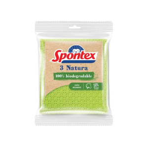Ściereczki Natura Spontex - gąbczaste - biodegradowalne - 3 szt.