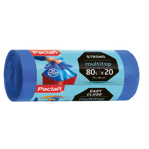 Worki na śmieci Multitop 80 l - niebieskie - 20 szt.