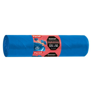 Worki na śmieci Big & Strong ldpe 120 l - niebieskie - 50 szt.
