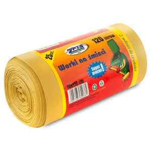 Worki na śmieci ZPTS Kowalczyk 120 l - żółte - 25 szt.