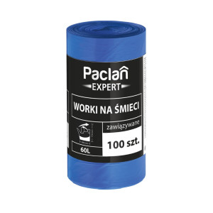 Worki na śmieci Expert 60 l - niebieskie - 100 szt.