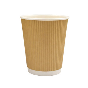 Kubek papierowy z podwójną ścianką 0% plastiku - Kraft - 300 ml - 25 szt.