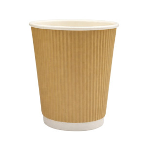 Kubek papierowy z podwójną ścianką 0% plastiku - Kraft - 250 ml - 25 szt.