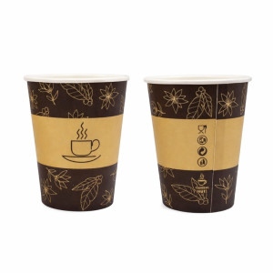 Kubek papierowy 0% plastiku - z nadrukiem - 250 ml - 50 szt.