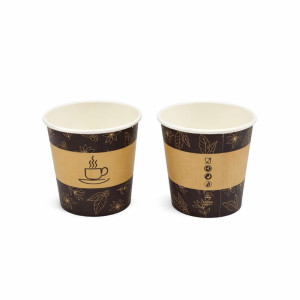 Kubek papierowy 0% plastiku - z nadrukiem - 100 ml - 50 szt.