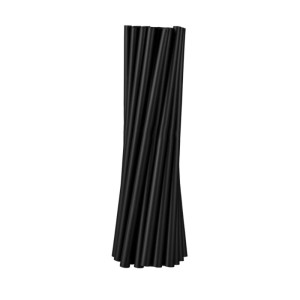 Słomki wielorazowe 24 x 0,8 cm - czarne - 100 szt.