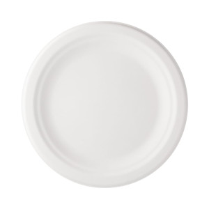 Talerze z trzciny cukrowej - 17,5 cm - biodegradowalne - 50 szt.