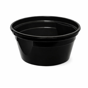 Miska na zupę - czarna z uchwytami EASY HANDLE - 570 ml - 50 szt.