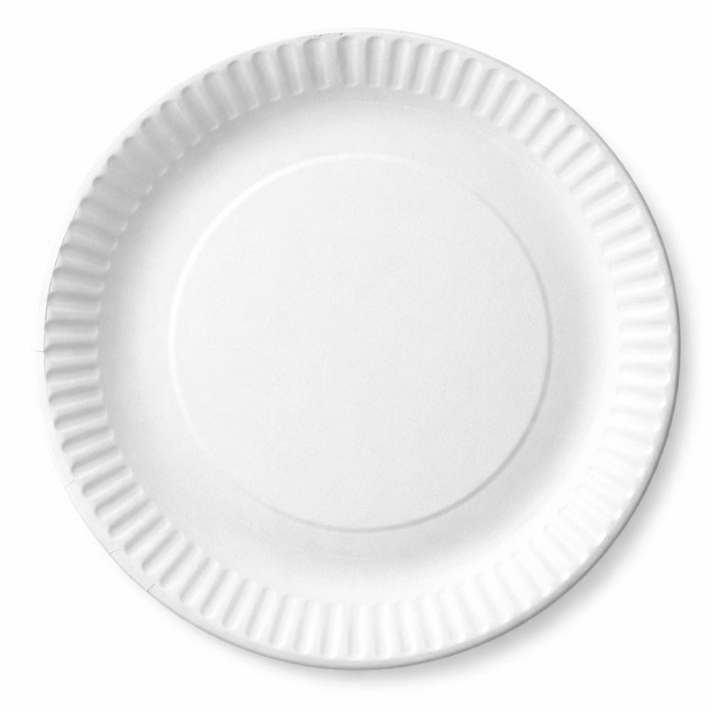 Talerz papierowy biały - średnica 18 cm - 100 szt.