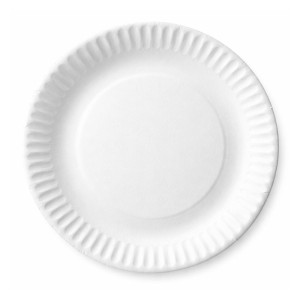 Talerz papierowy biały - średnica 15 cm - 100 szt.