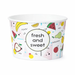 Kubeczki / pucharki papierowe na lody - Fresh & Sweet - 245 ml - 25 szt.