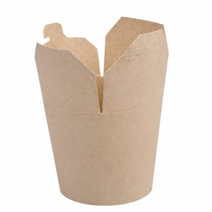 Pojemnik papierowy zamykany - noodle box / kebab box - kraft - 1000 ml - 50 szt.