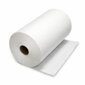 Papier pakowy w roli - powlekany polietylenem - biały - szerokość 35 cm - 10 kg