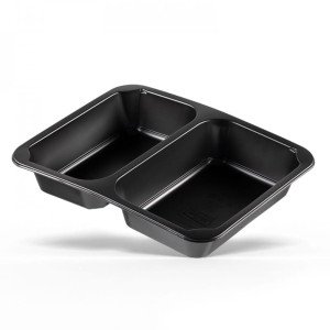 Pojemniki obiadowe do zgrzewu - 227x178x50 mm - dwudzielne - 60 szt.