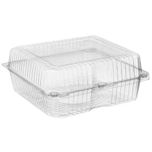SL 70 - pojemnik na ciasto - 17 x 17 x 7,5 cm - PET - 50 szt.