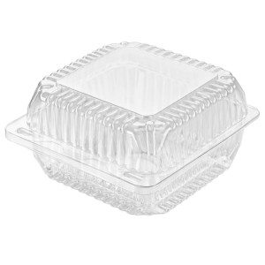 SL 25 N - pojemnik na ciasto - 12,5 x 12,5 x 8 cm - rPET - z recyklingu - 100 szt.