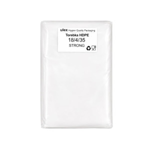 Woreczki foliowe hdpe 18 x 35 cm - 10 μm - ekstra mocne - opakowanie 0,8 kg