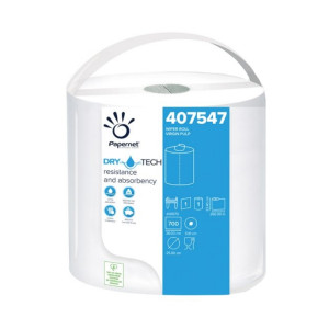 Czyściwo celulozowe Papernet 407547 DryTech - 1W - białe - 266 m - 1 rolka - system W1