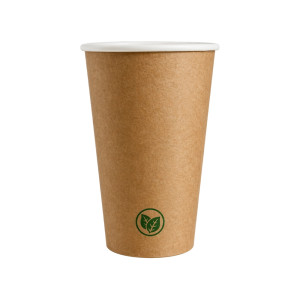 Kubek papierowy 0% plastiku - kraft - 180 ml - 50 szt.