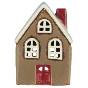 Ib Laursen - Domek ceramiczny Stillenat - lampion czerwone drzwi