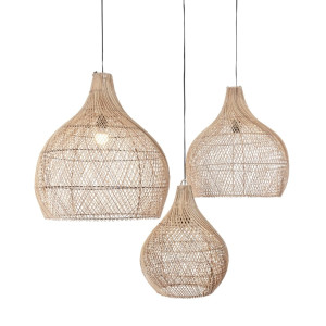 Originalhome - Lampa na zewnątrz - zestaw 3 kloszy Bawang Natural