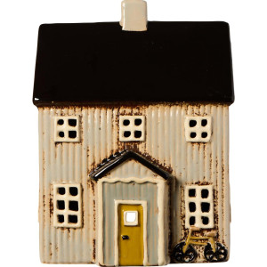 Ib Laursen - Domek ceramiczny Visby rower z przodu czarny dach