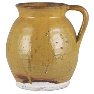 Ib Laursen- Wazon ceramiczny rustykalny musztardowy Awinion