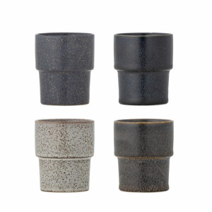 Bloomingville - Kubeczki ceramiczne - zestaw 4 sztuk