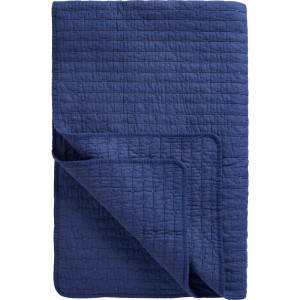 Ib Laursen - Narzuta w kolorze indygo z haftem krzyżykowym 130x180cm OSTATNIE 3 SZTUKI