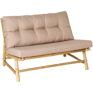 Ib Laursen - Sofa bambusowa z poduszkami