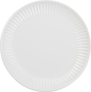 Ib Laursen - Talerz obiadowy z rowkami Mynte Pure White OSTATNIE 9 SZTUK