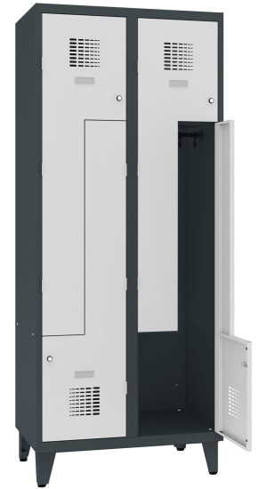 Metalowa szafa ubraniowa SUL 42W na nóżkach 80 cm
