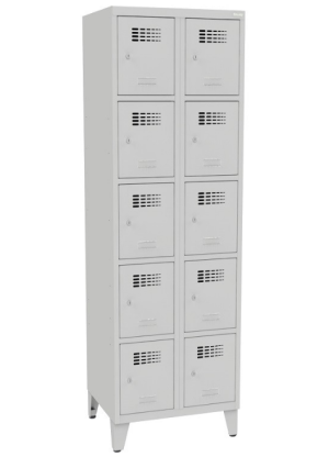 SUS 325 W - Szafa z pięcioma schowkami w pionie, w 2 kolumnach, z nogami 600
