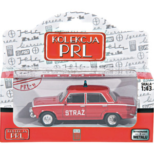Fiat 125P Straż 7,2 x 3 x 3,2 cm model 1:43 Kolekcja PRL od 3 roku 90043