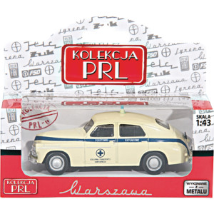 Warszawa M-20 Pogotowie ratunkowe 4x10 cm model 1:43 Kolekcja PRL 90045
