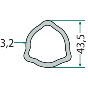 Rura profilowa 1,5m P5b do rury P6b 612-4303-150
