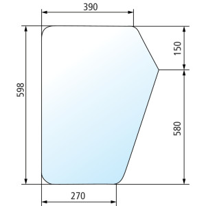 Szyba drzwi 650885534 04309514 GRANIT