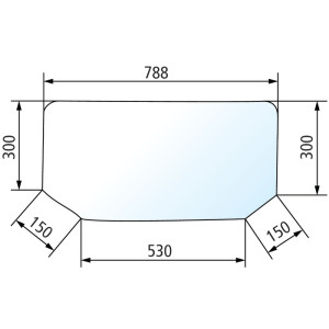 Szyba tylna dolna Renault 650885633 GRANIT 7700007528