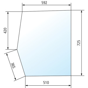 Szyba boczna prawa i lewa 650883182 GRANIT 0.9200.214.0