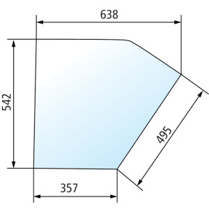 Szyba drzwi 650885670 5911-7962 GRANIT