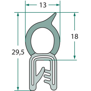 Uszczelka 5 m 1mm 654A2516/2/5 GRANIT
