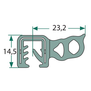 Uszczelka 5 m 4mm 654A3548/5 GRANIT